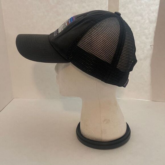 Patagonia Line Logo‎ Ridge LoPro Trucker Hat Cap SnapBack Black One Size - Picture 2 of 4
